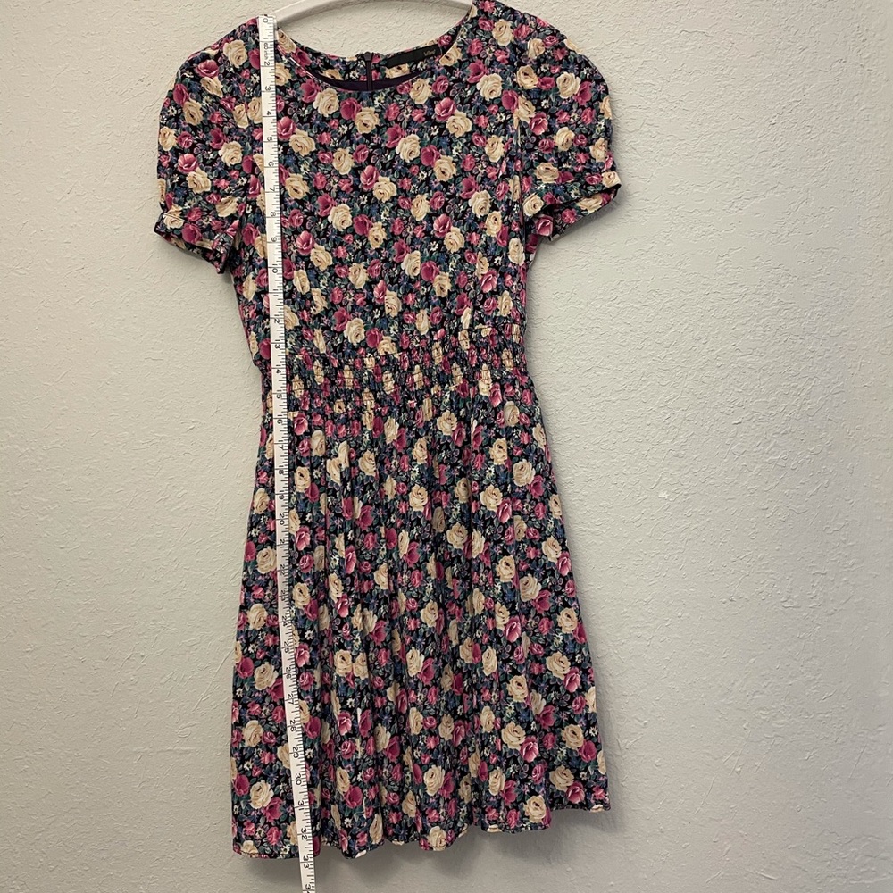 Flower Pattern Mini Dress (Fully Lined) - image 7